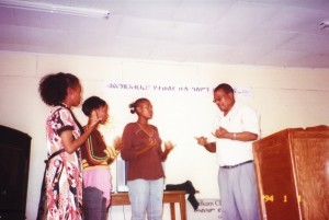 Pastor Bizuayehu and recent converts