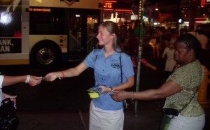 Tract distribution first night of DeafNation